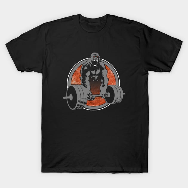 Gorilla Lifting Color T-Shirt by Natural 20 Shirts
